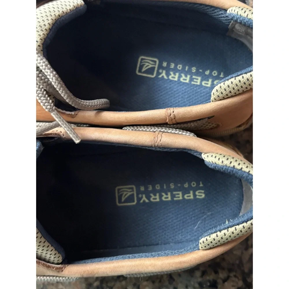 Sperry Top-Sider Billfish Tan Leather Boat Shoes Kids 6.5M YB46122A Loafers